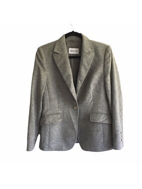 BASLER Women’s Wool Angora Button Front Blazer Gray 8